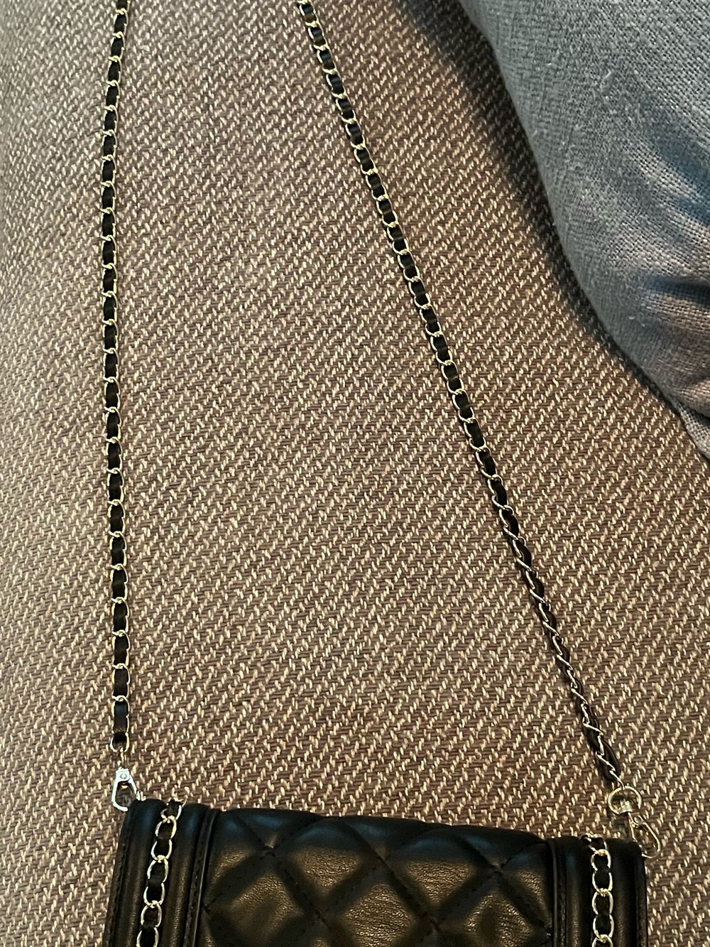 Black Valentino Quilted Chain Crossbody Bag